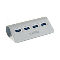 Hub USB CoolBox COO-HU4ALU3 Aluminium (4 Ports)