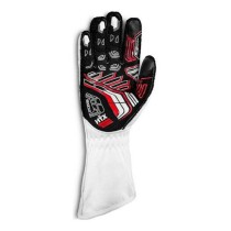 Men's Driving Gloves Sparco White Red/Black