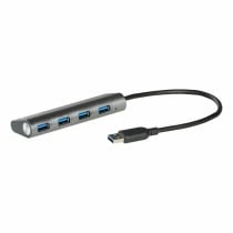 Hub USB i-Tec U3HUB448 Argenté Noir Gris