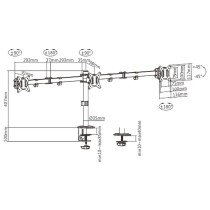 Screen Table Support GEMBIRD MA-D3-01 17" 27"