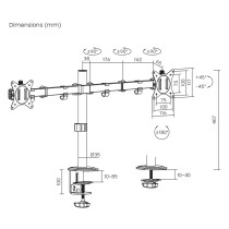 Bildschirm-Träger für den Tisch MacLean MC-754N 17" 32"