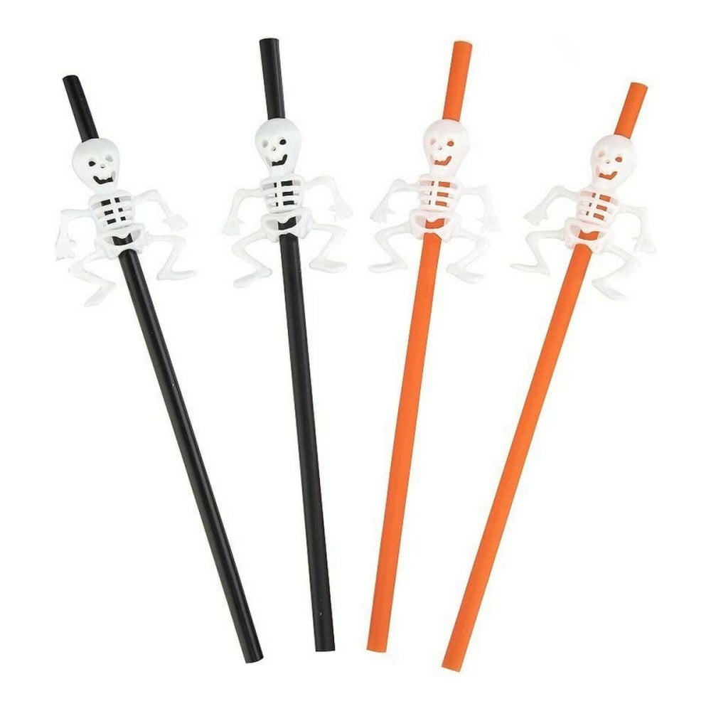 Straws My Other Me Black Orange Halloween