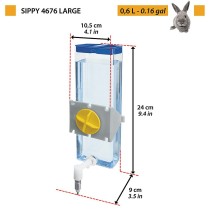 Mangeoir pour animaux Ferplast Sippy 4676 Acier inoxydable 600 ml Transparent Rongeurs