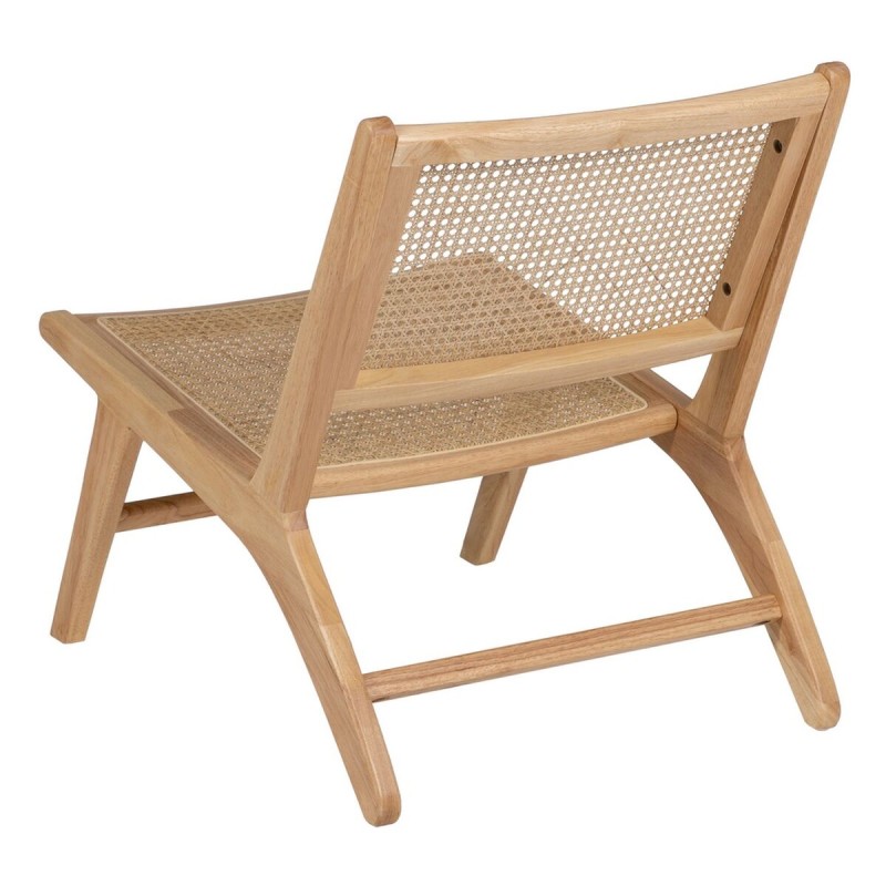 Sessel natürlich Holz Rattan 60,5 x 73,5 x 72,5 cm