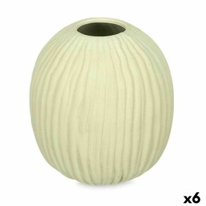 Vase grün Dolomite 15 x 18 x 15 cm (6 Stück) Bereich Streifen