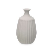 Vase Gris Céramique 19 x 31 x 19 cm (4 Unités) Rayures