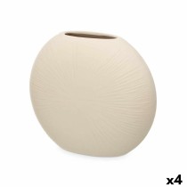 Vase Beige aus Keramik 29 x 26 x 11 cm (4 Stück) kreisförmig