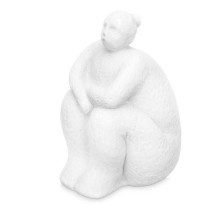 Deko-Figur Weiß Dolomite 18 x 30 x 19 cm (4 Stück) Damen Sitzend