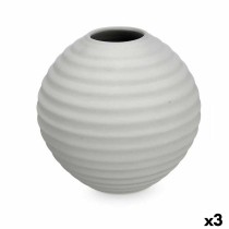 Vase Grau aus Keramik 25 x 25 x 25 cm (3 Stück) Bereich