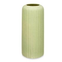 Vase Vert Dolomite 16 x 40 x 16 cm (4 Unités) Rayures