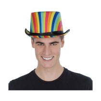 Chapeau haut-de-forme My Other Me Rainbow Multicouleur S