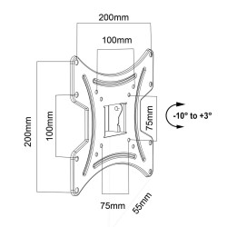 TV Mount MacLean 85665 43" 23" 30 Kg