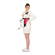 Costume for Adults My Other Me One size Snow Doll 2 Pieces White