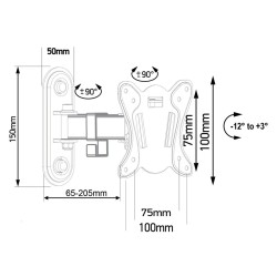 Support de TV MacLean MC-416 32" 13" 30 Kg