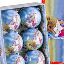 Boules de Noël Multicouleur Polyfoam Naissance/Crèche Ø 7,5 cm (6 Unités)