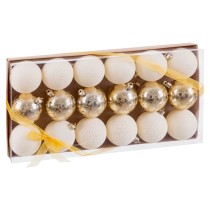 Christmas Baubles Golden Plastic Ø 6 cm (18 Units)