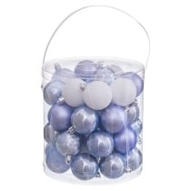 Boules de Noël Bleu Plastique Ø 5 cm (40 Unités)