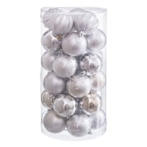 Boules de Noël Argenté Plastique Ø 6 cm (30 Unités)