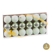 Boules de Noël Vert Plastique Ø 5 cm (18 Unités)