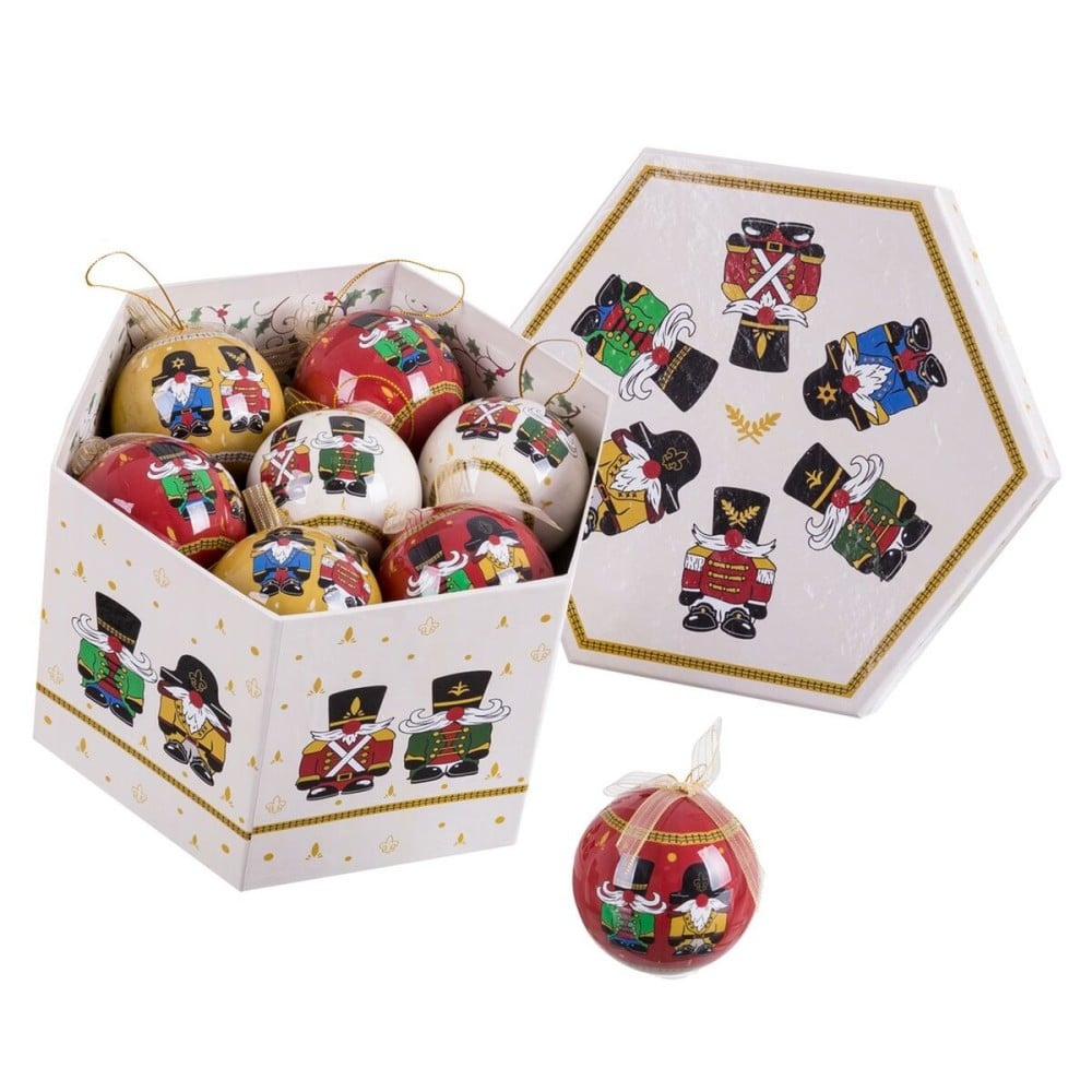 Christmas Baubles Multicolour Polyfoam Soldier Ø 7,5 cm (14 Units)