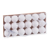 Boules de Noël Blanc Plastique Ø 5 cm (18 Unités)