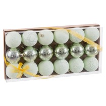 Boules de Noël Vert Plastique Ø 6 cm (18 Unités)