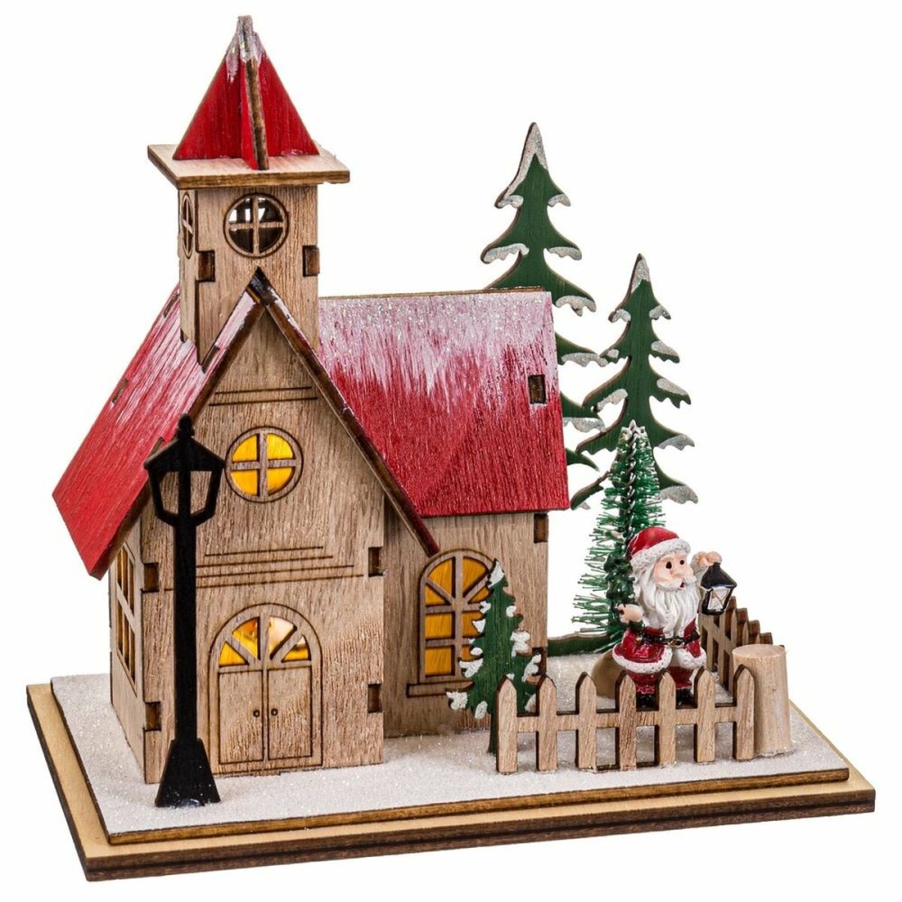 Décorations de Noël Multicouleur Maison 9,5 x 7,5 x 14,5 cm