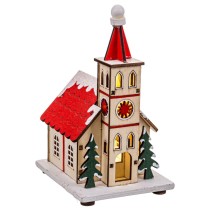 Weihnachtsschmuck Bunt Kirche 9,5 x 7,5 x 14,5 cm