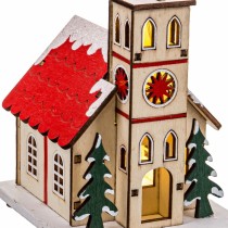 Décorations de Noël Multicouleur Église 9,5 x 7,5 x 14,5 cm