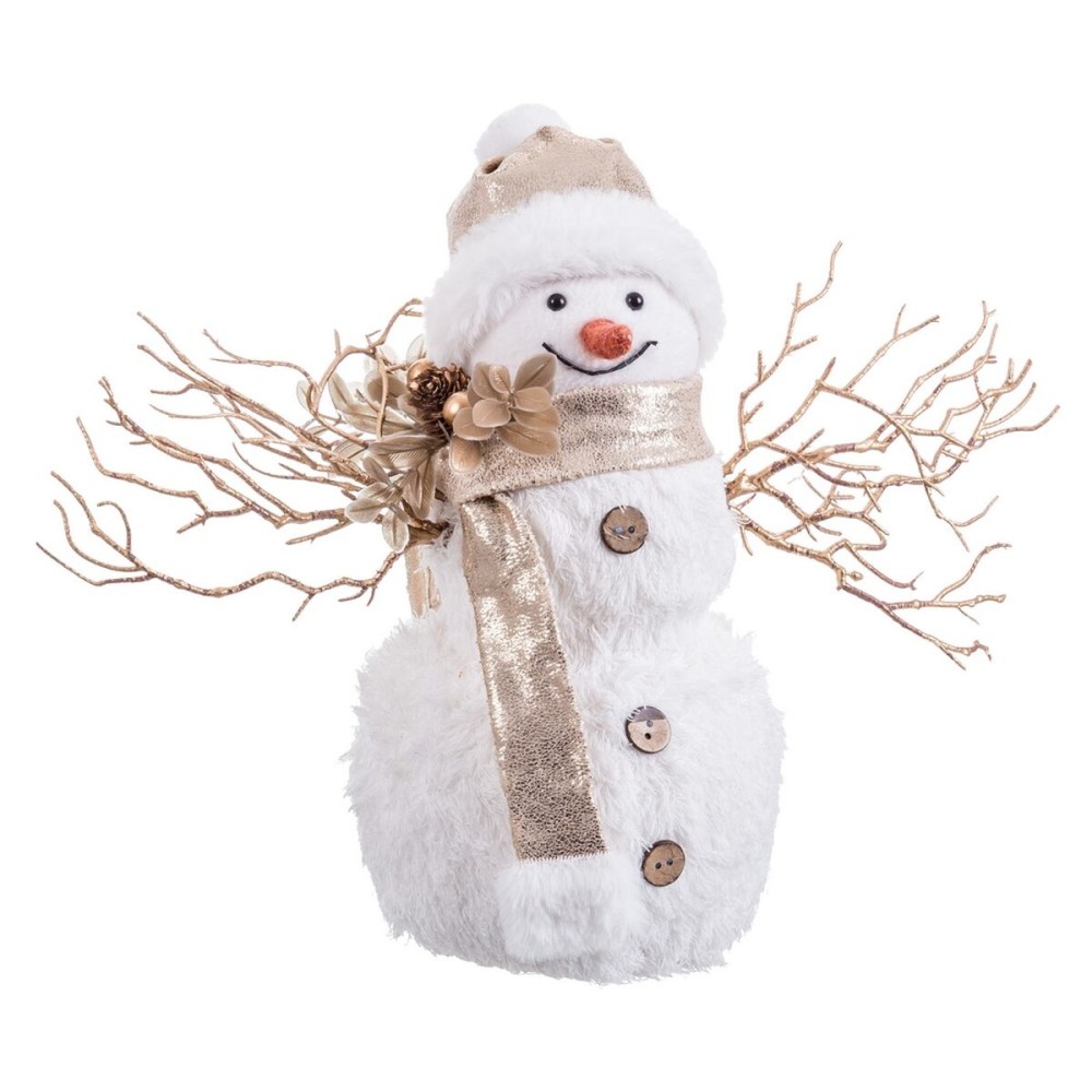 Christmas bauble White Gold Snow Doll 24 x 16 x 28 cm