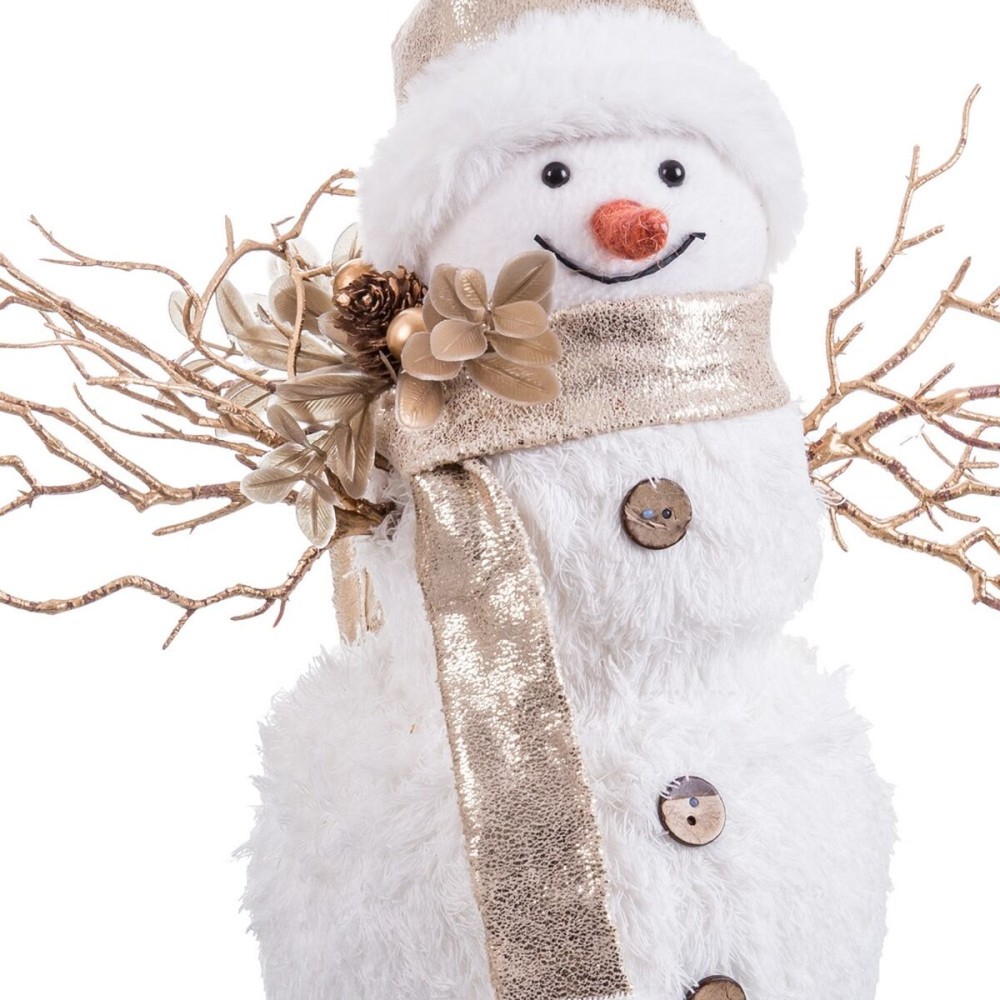 Christmas bauble White Gold Snow Doll 24 x 16 x 28 cm