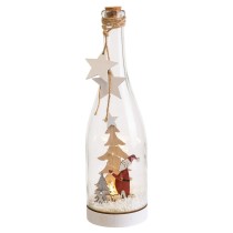 Décorations de Noël Multicouleur Père Noël Bouteille 8,3 x 8,3 x 28,5 cm