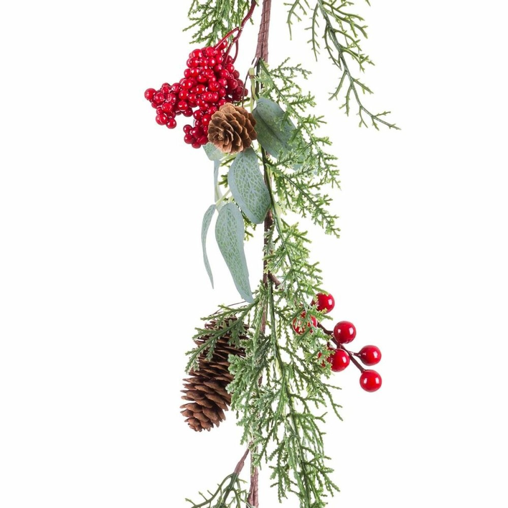 Christmas garland Red Green Plastic Pineapples 15 x 15 x 135 cm