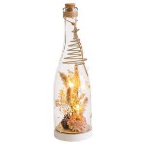 Weihnachtsschmuck natürlich Blomster Flasche 8,3 x 8,3 x 28,5 cm