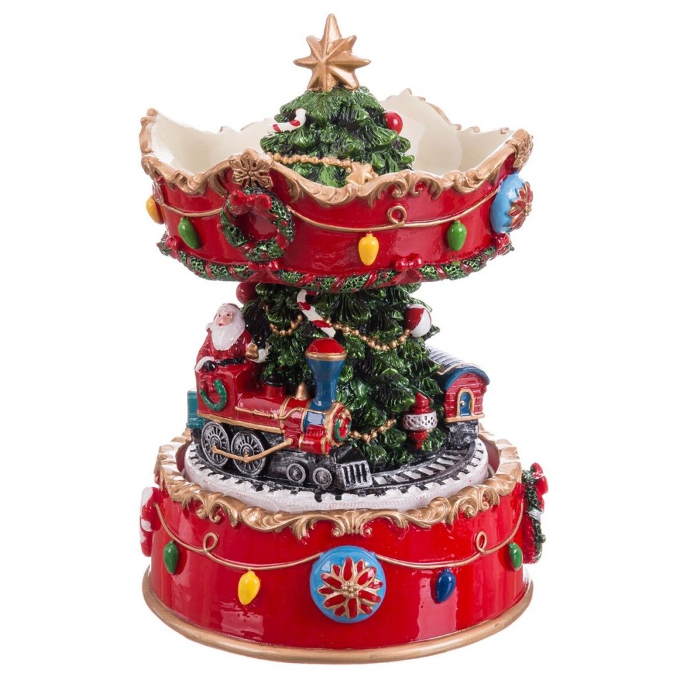 Décorations de Noël Multicouleur Carrousel 12 x 12 x 16,5 cm