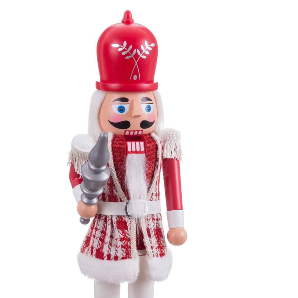 Christmas bauble White Red Soldier 14 x 12 x 52 cm