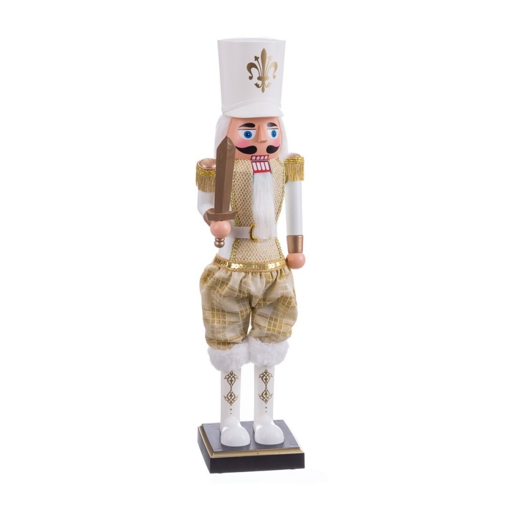 Weihnachtsschmuck Weiß Gold Soldat 11 x 9 x 38 cm