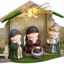 Christmas nativity set Multicolour Ceramic MDF Wood 33 x 10,5 x 17 cm (7 Pieces)