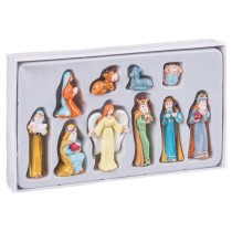 Christmas nativity set Multicolour Resin Nativity/Bethlehem 20 x 12 x 3 cm