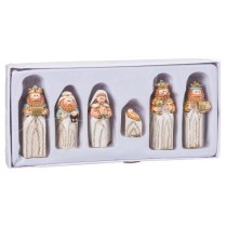 Weihnachtskrippe Bunt Harz Geburt/Krippe 25 x 11,5 x 3 cm