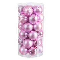 Christmas Baubles Pink Plastic Ø 6 cm (30 Units)