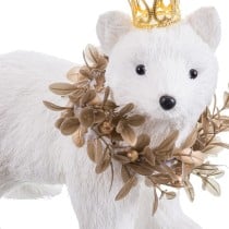 Christmas bauble White Gold Bear 22 x 15 x 20 cm