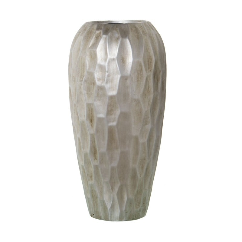 Vase Alexandra House Living Silberfarben aus Keramik 22 x 22 x 45 cm