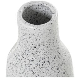 Vase Alexandra House Living White Silver Ceramic 13 x 13 x 37 cm