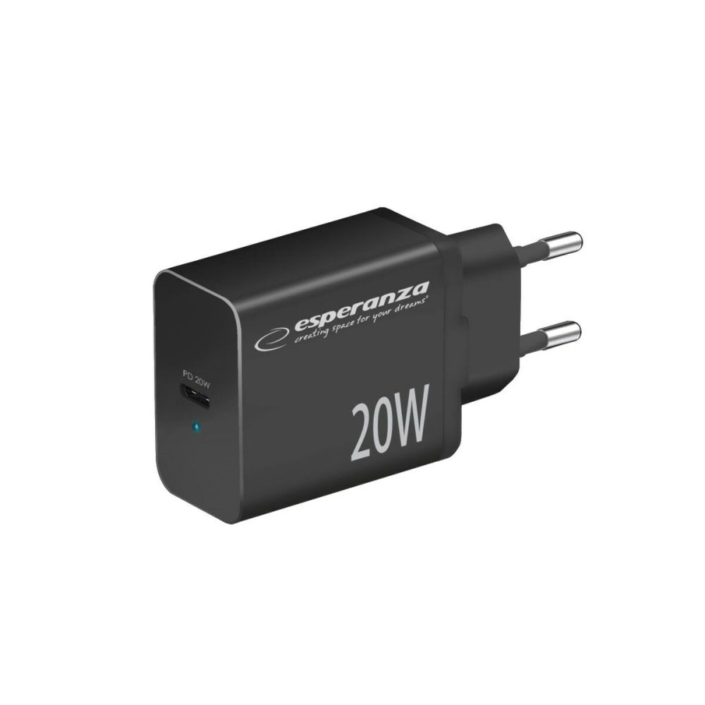 Chargeur mural Esperanza EZC104K Noir