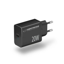 Chargeur mural Esperanza EZC104K Noir