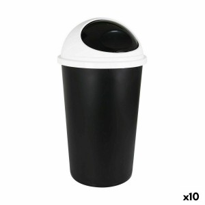 Rubbish Bin Tontarelli Big hoop White Black 45 L (10 Units)