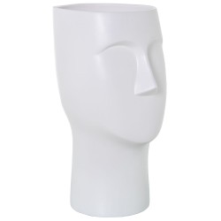 Vase Alexandra House Living Blanc Céramique Visage 17 x 18 x 38 cm