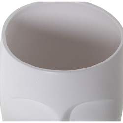 Vase Alexandra House Living Blanc Céramique Visage 17 x 18 x 38 cm