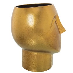 Vase Alexandra House Living Gold aus Keramik Gesicht 20 x 20 x 29 cm